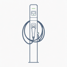 DIC Charge Easy One laadpaal met 1 vaste laadkabel type 2
